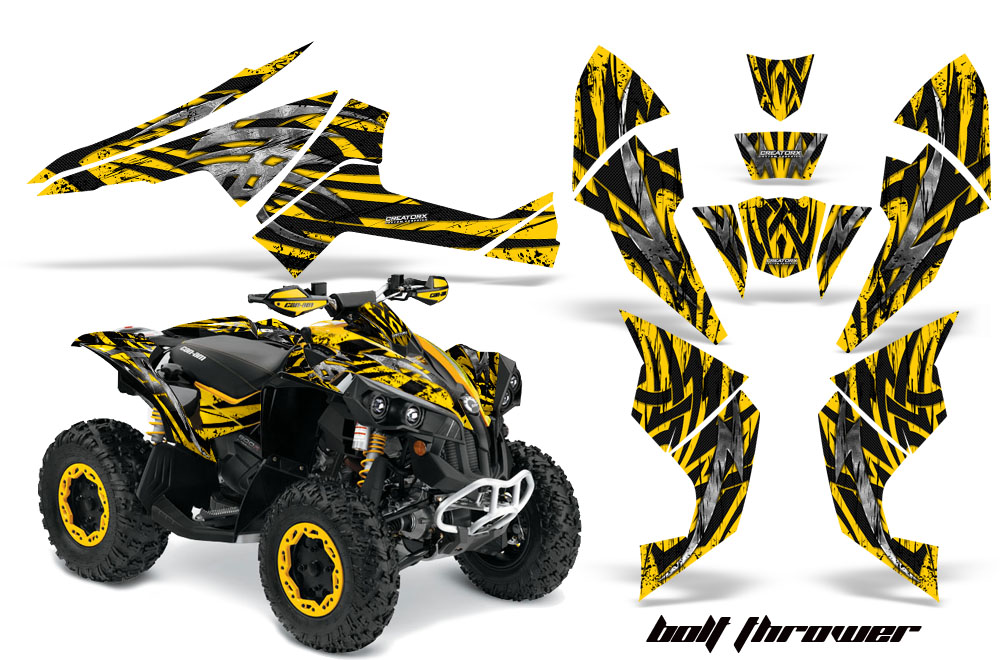 Can-Am Renegade 800 Graphics Kit Bolt Thrower Yellow YB